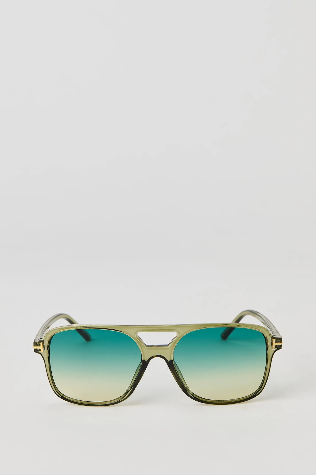 Lunettes de soleil aviateur transparentes