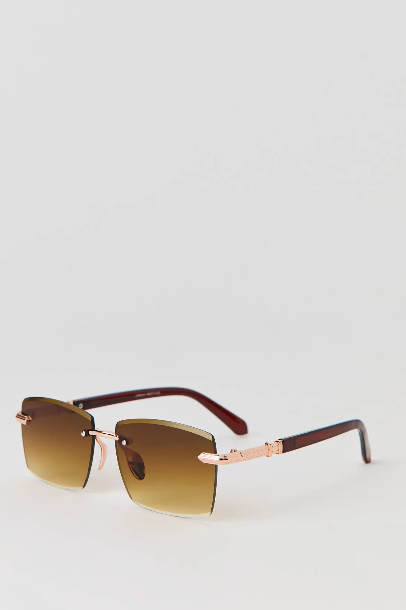 Lunettes de soleil carrées sans monture