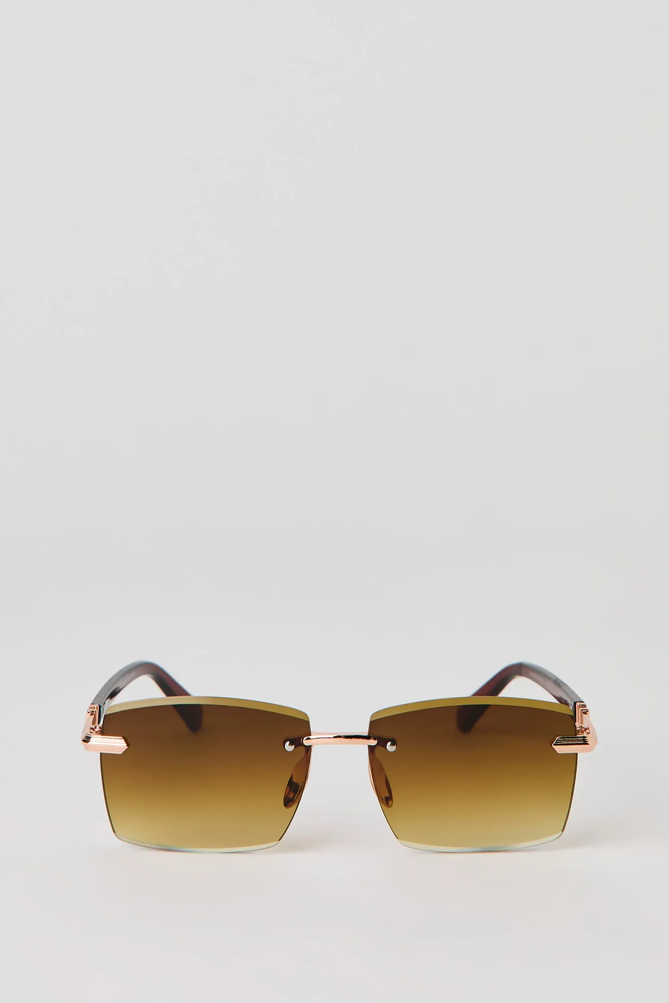 Lunettes de soleil carrées sans monture