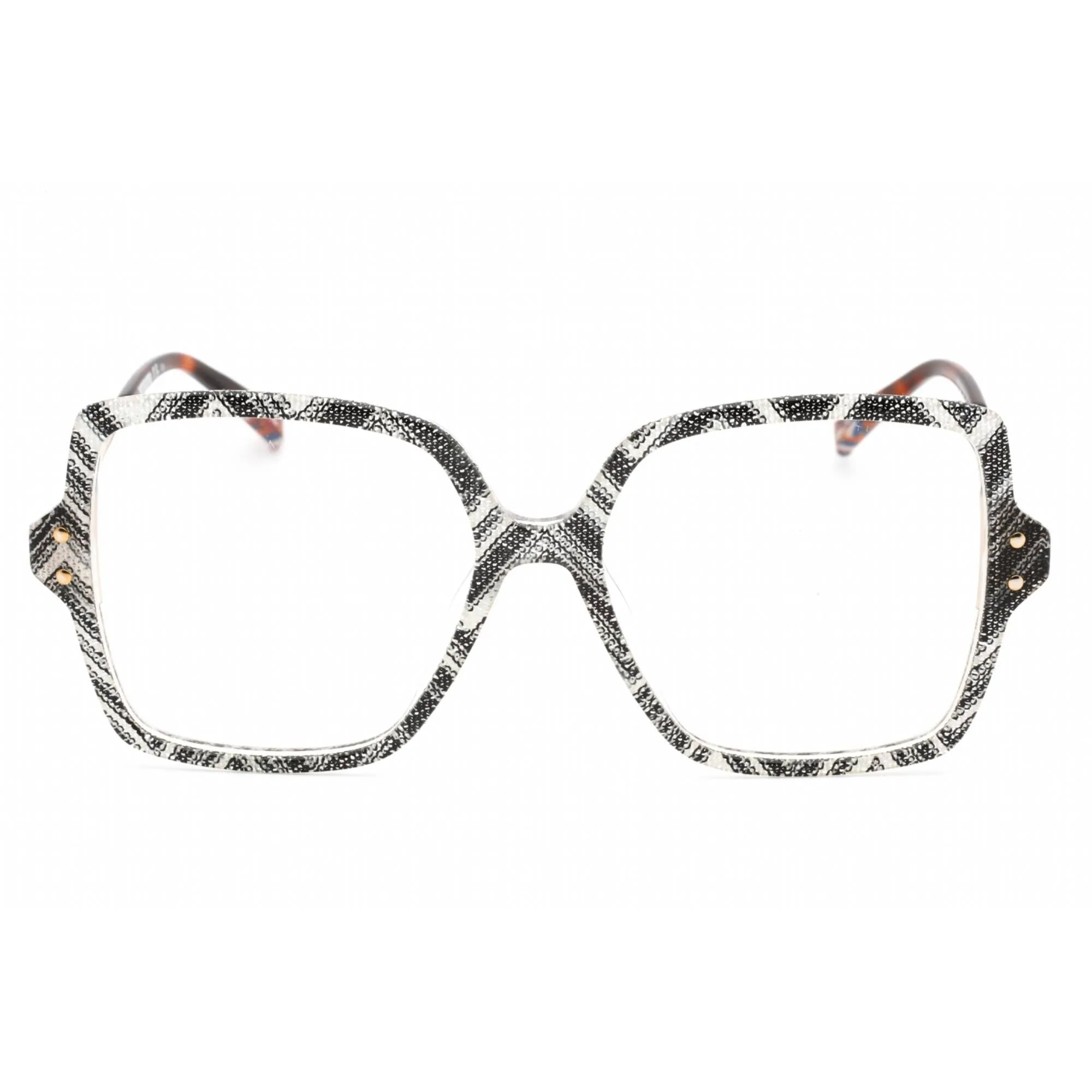 Missoni Women's Eyeglasses - White Black Pattern Full Rim Frame | MIS 0005 0S37 00