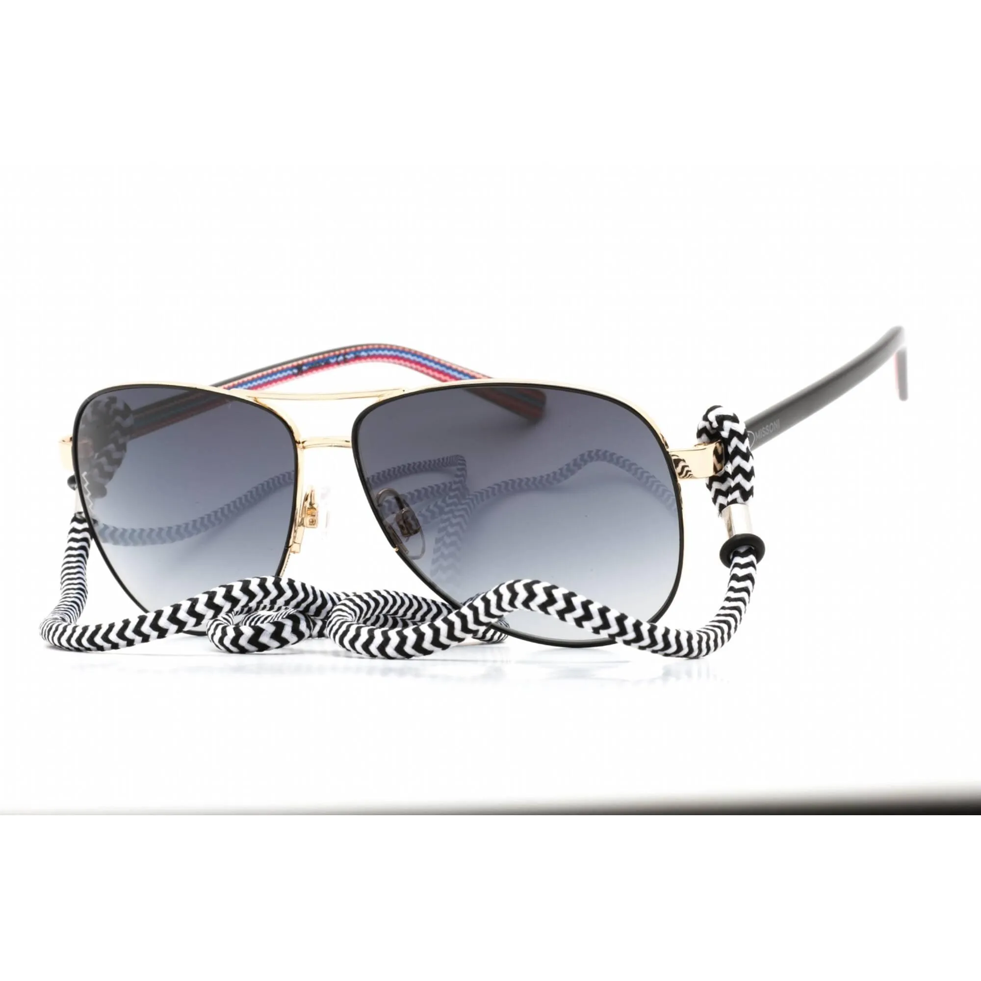 Missoni Women's Sunglasses - Aviator Frame Dark Grey Shaded Lens | MMI 0002/S 807 90