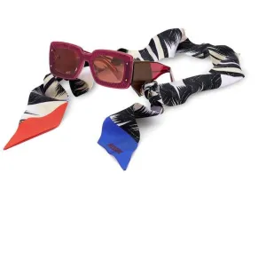 Missoni Women's Sunglasses - Burgundy Plastic Rectangular Frame | MIS 0041/N/S 0LHF