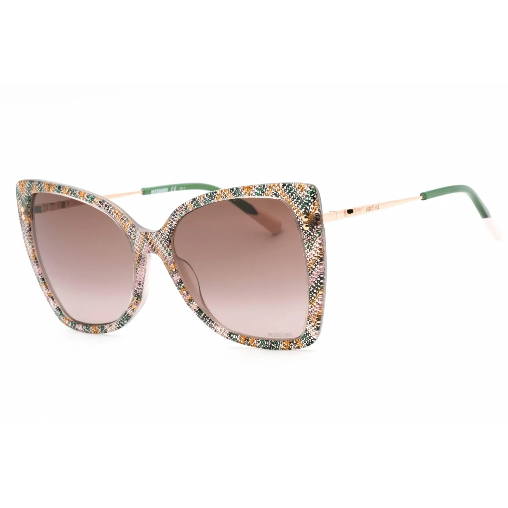 Missoni Women's Sunglasses - Pattern Pink Green Cat Eye Frame | MIS 0083/S 0038 HA