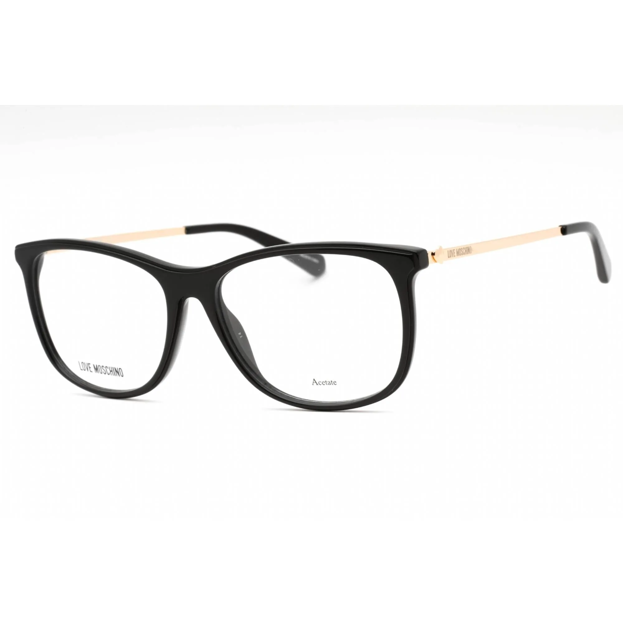 Moschino Love Women's Eyeglasses - Black Acetate Square Full Rim Frame | MOL589 807