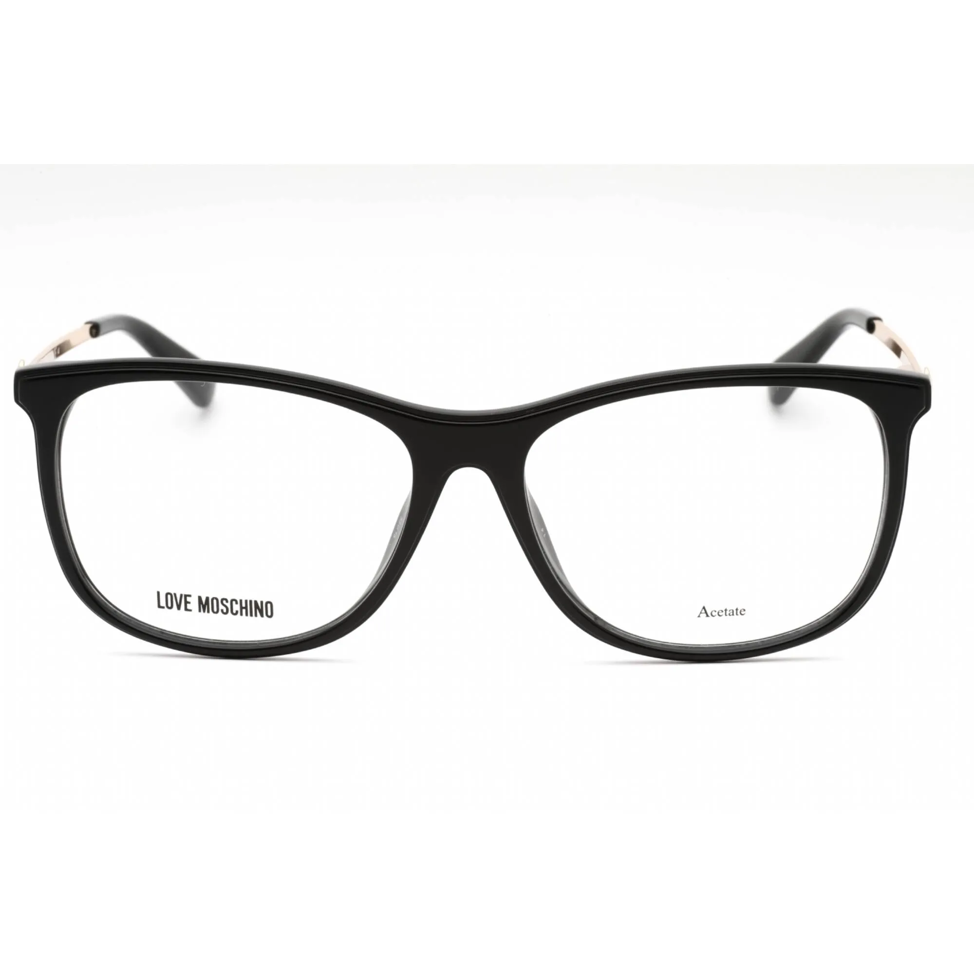 Moschino Love Women's Eyeglasses - Black Acetate Square Full Rim Frame | MOL589 807