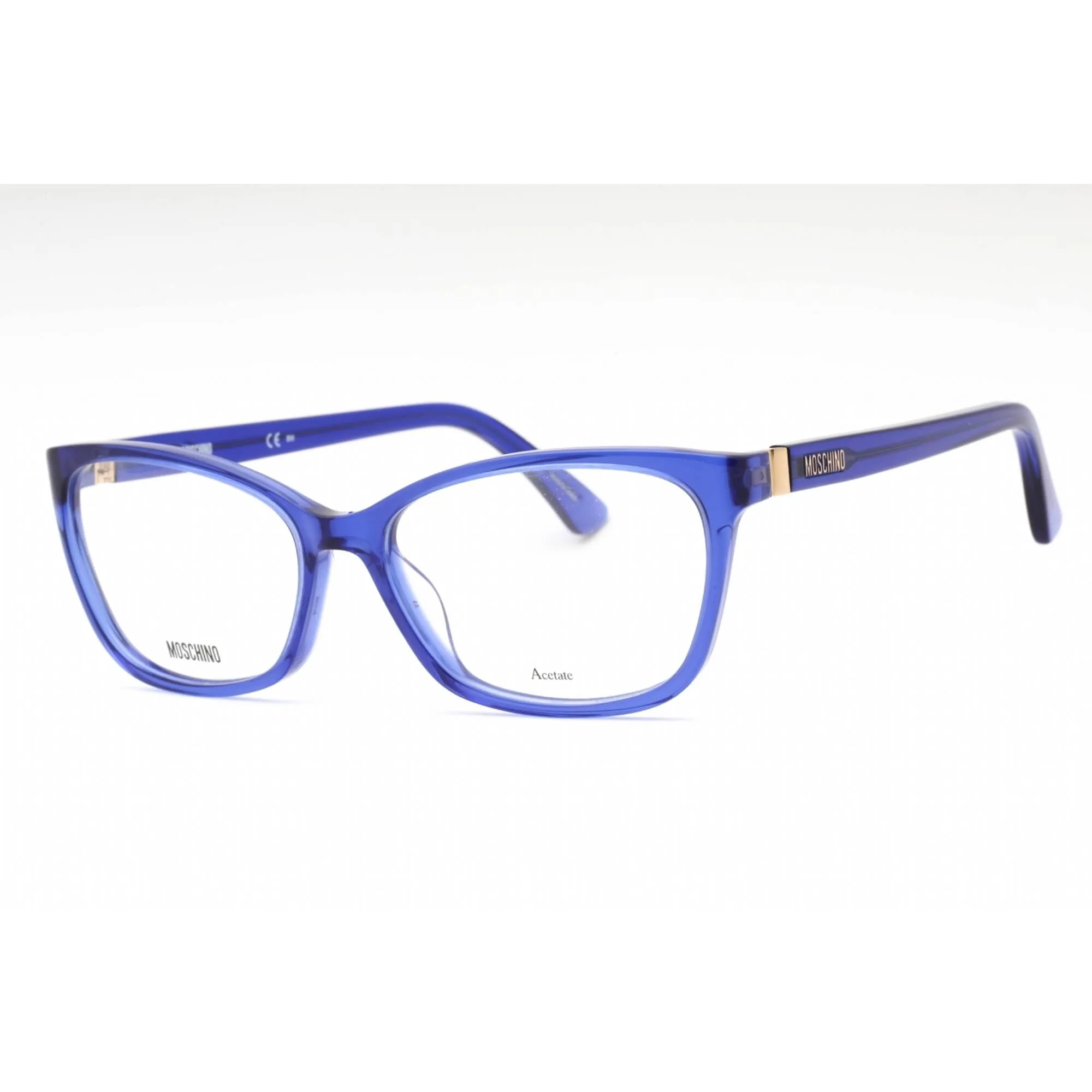 Moschino Women's Eyeglasses - Blue Acetate Cat Eye Shape Full Rim Frame | MOS558 PJP