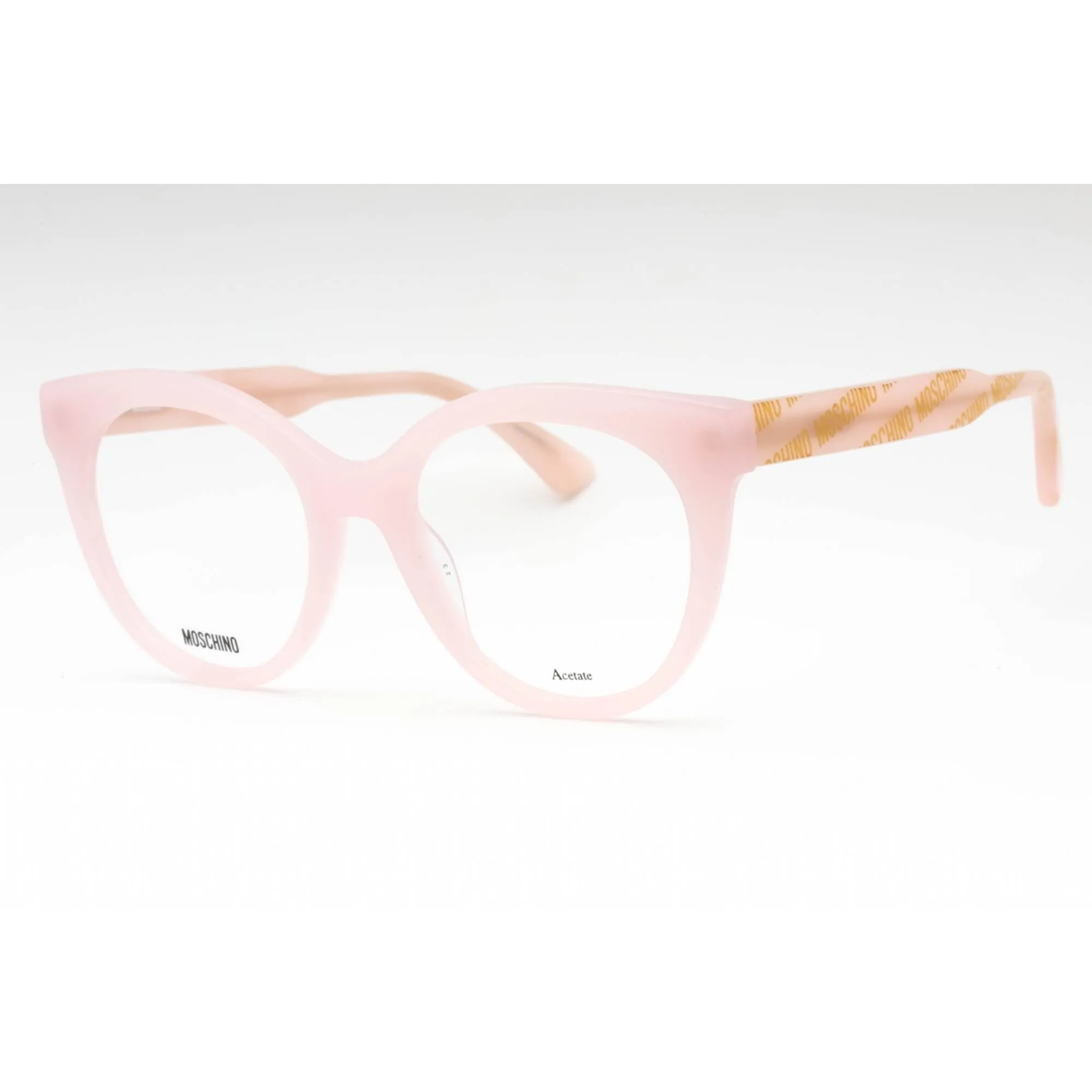Moschino Women's Eyeglasses - Pattern Pink Acetate Cat Eye Full Rim Frame | MOS613 OBL
