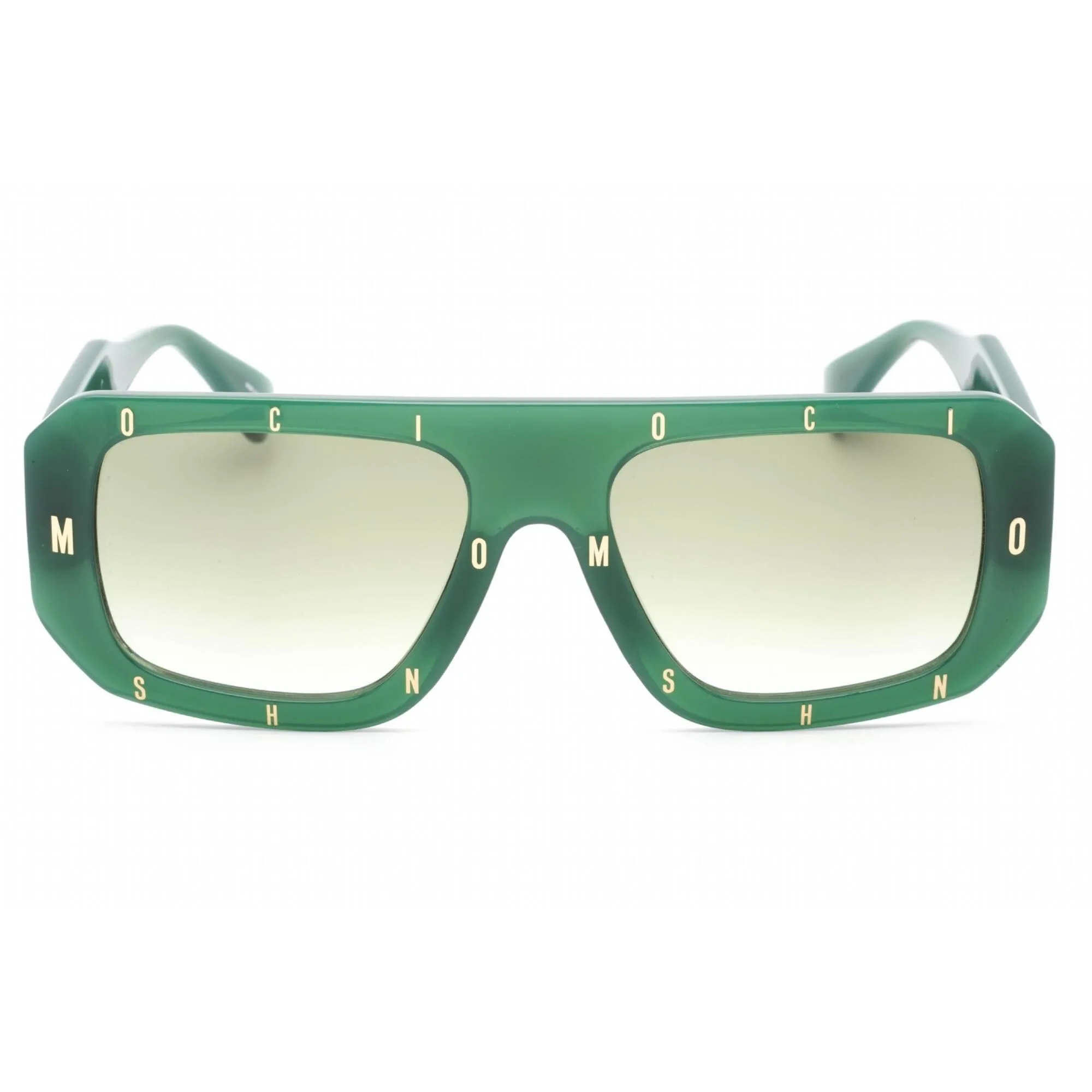 Moschino Women's Sunglasses - Green Plastic Full Rim Rectangular | MOS129/S 01ED 9K