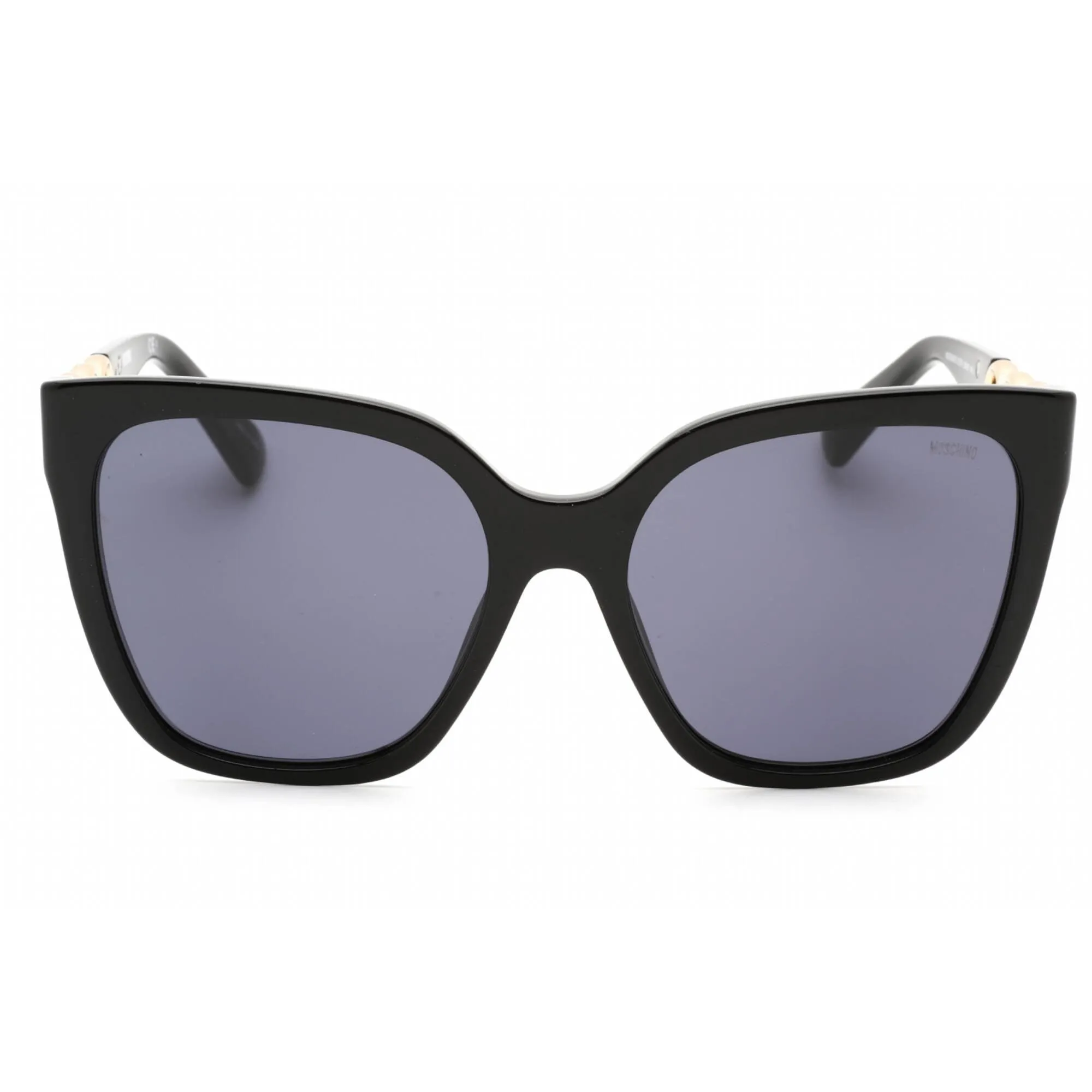 Moschino Women's Sunglasses - Grey Lens Black Rectangular Frame | MOS098/S 0807 IR
