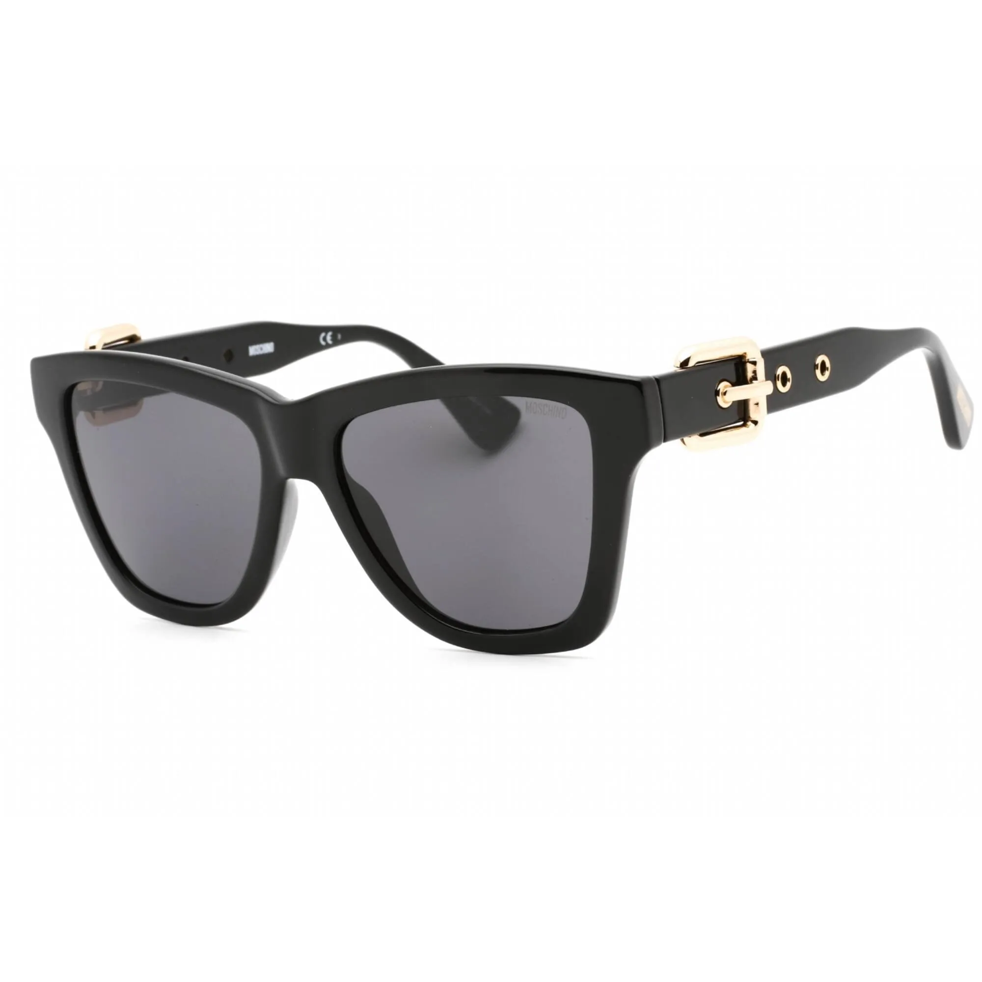 Moschino Women's Sunglasses - Grey Lens Black Square Shape Frame | MOS131/S 0807 IR