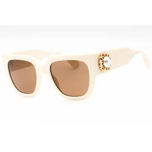 Moschino Women's Sunglasses - Ivory Plastic Square Full Rim Frame | MOS153/S 0SZJ 70