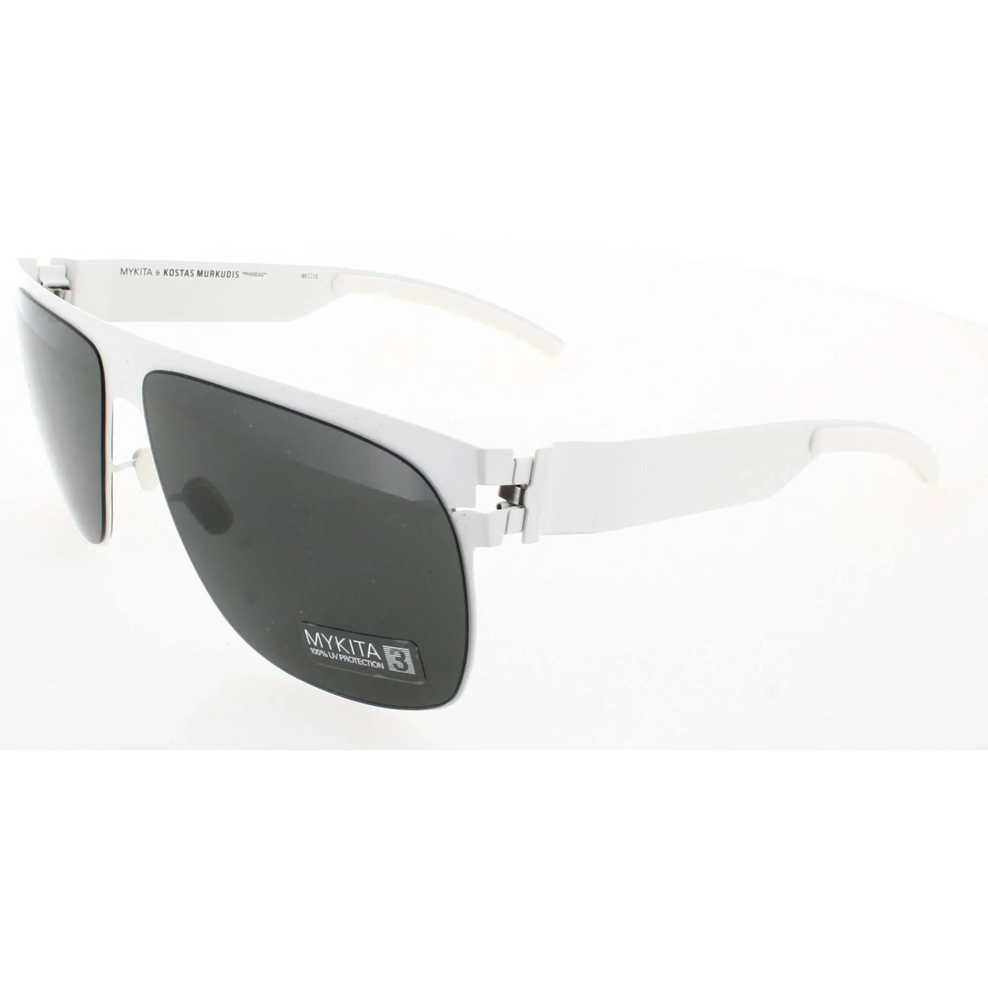 Mykita Unisex Sunglasses - Antique White Metal Frame | COLLAB-PHINEAS-ANTIQUE WHITE
