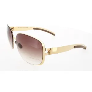 Mykita Unisex Sunglasses - Glossy Gold Square Frame | NO1 SUN-HELEN-GLOSSY GOLD 013