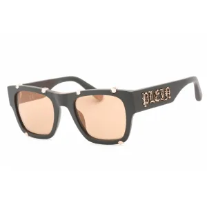 Philipp Plein Men's Sunglasses - Full Rim Matte Grey Plastic Square | SPP042W L46G