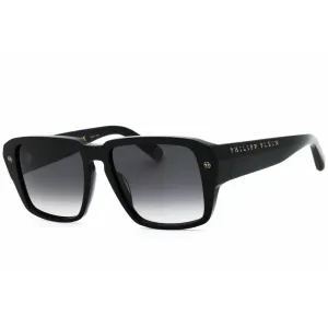 Philipp Plein Men's Sunglasses - Glossy Black Full Rim Square Frame | SPP081 0700