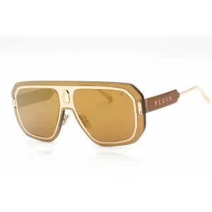 Philipp Plein Men's Sunglasses - Metal Frame Brown Mirror Gold Lens | SPP050 300G