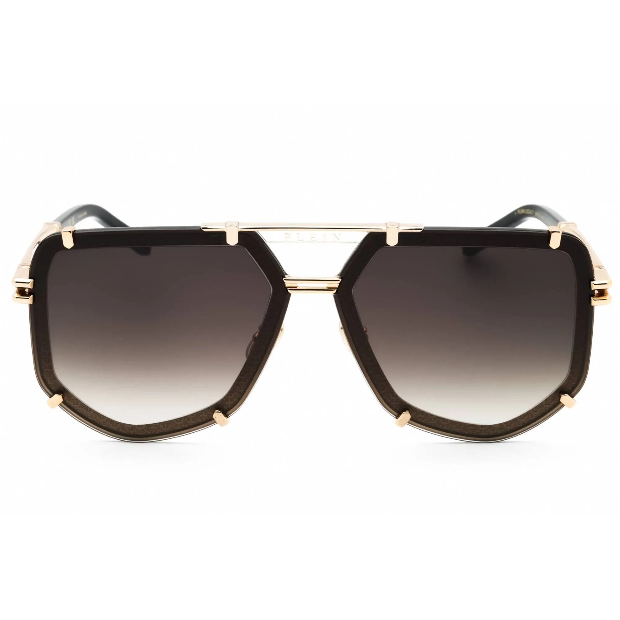 Philipp Plein Men's Sunglasses - Rose Gold Glossy Parts Black Frame | SPP132 0301