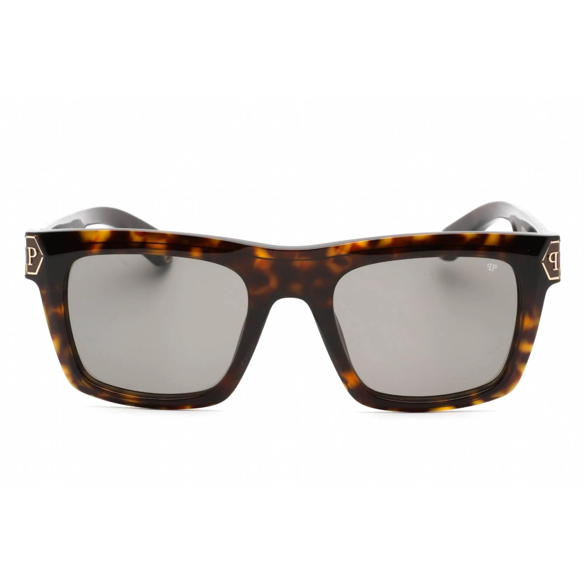 Philipp Plein Men's Sunglasses - Shiny Havana Plastic Frame Brown Lens | SPP043M 0722