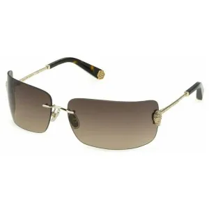 Philipp Plein Women's Sunglasses - Brown Rectangular Shape Metal Frame | SPP027S 300Y