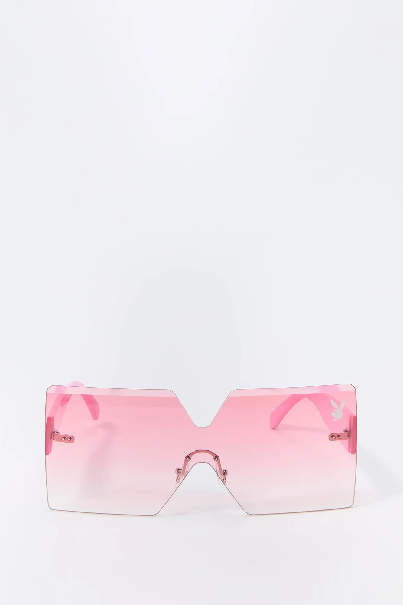 Playboy Oversized Rimless Square Sunglasses