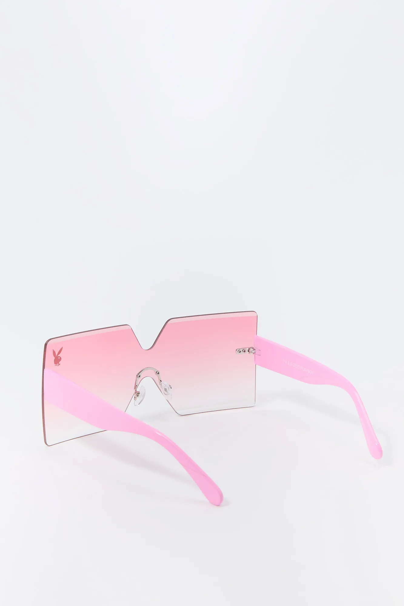 Playboy Oversized Rimless Square Sunglasses