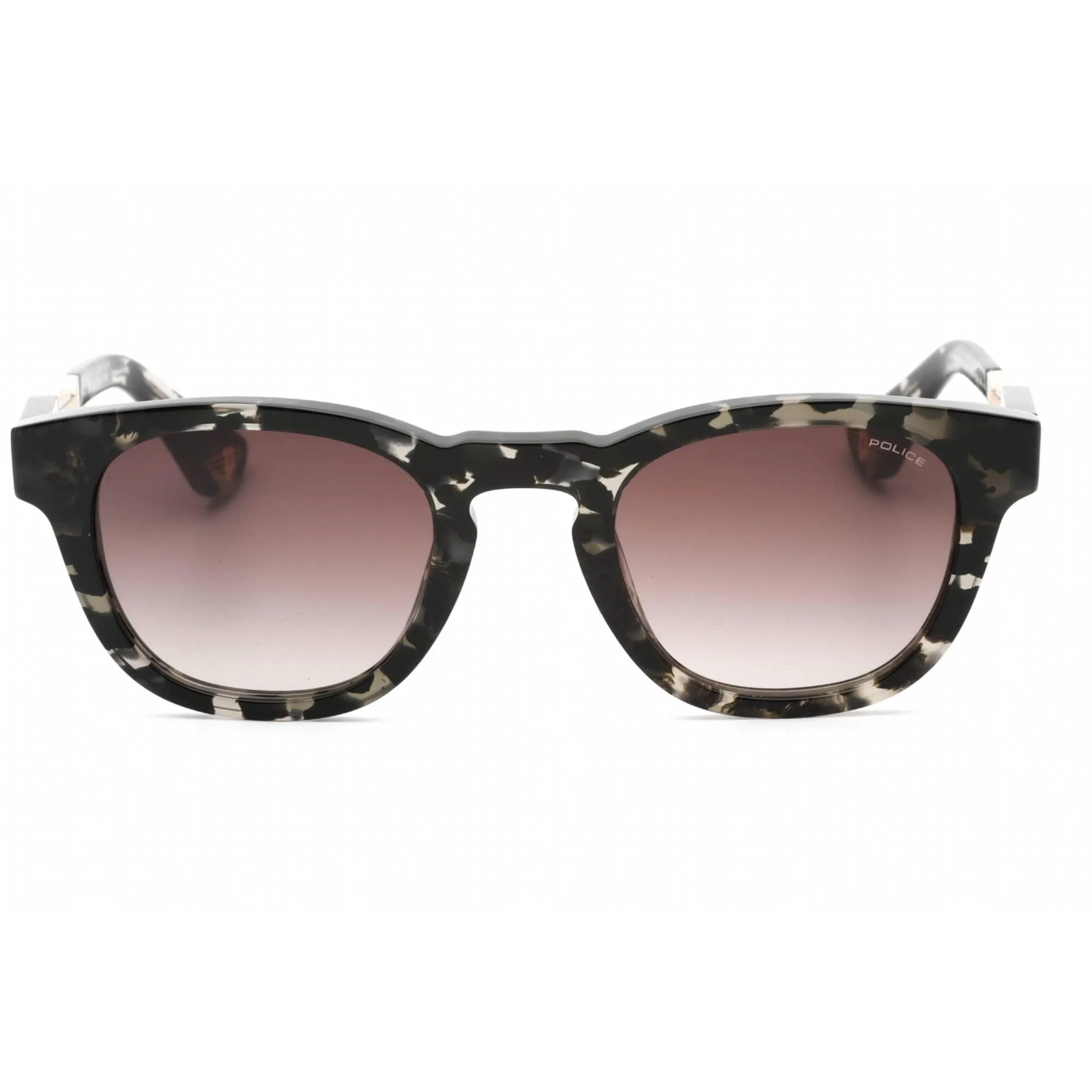 Police Men's Sunglasses - Black Grey Havana Acetate Full Rim Frame | SPLF70M 03KU