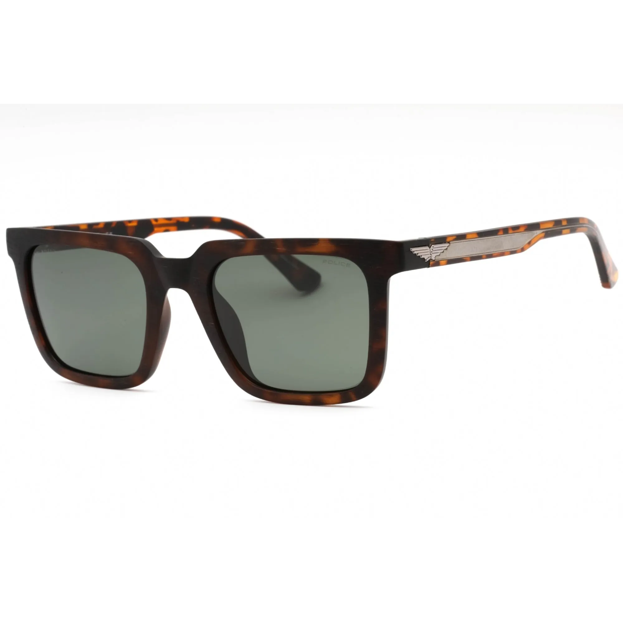 Police Men's Sunglasses - Tortoise Plastic Square Shape Full Rim Frame | SPLF15 Q72P