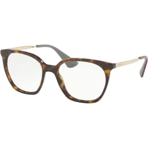 Prada Women's Eyeglasses - Havana Plastic Frame Demo Lens | PRADA 0PR 11TV 2AU1O151