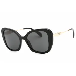 Prada Women's Sunglasses - Full Rim Black Plastic Butterfly Frame | 0PR 03YS 1AB5S0