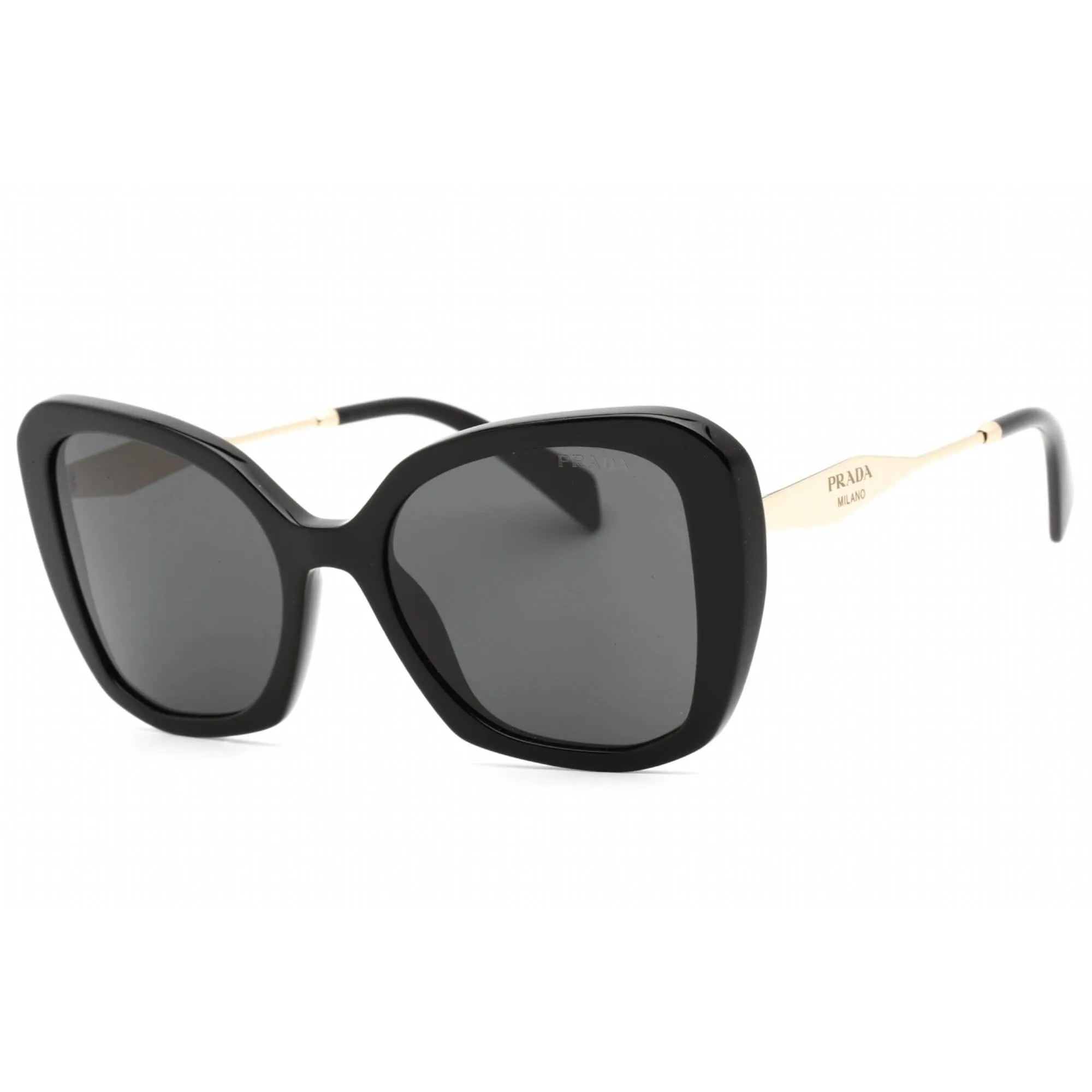 Prada Women's Sunglasses - Full Rim Black Plastic Butterfly Frame | 0PR 03YS 1AB5S0