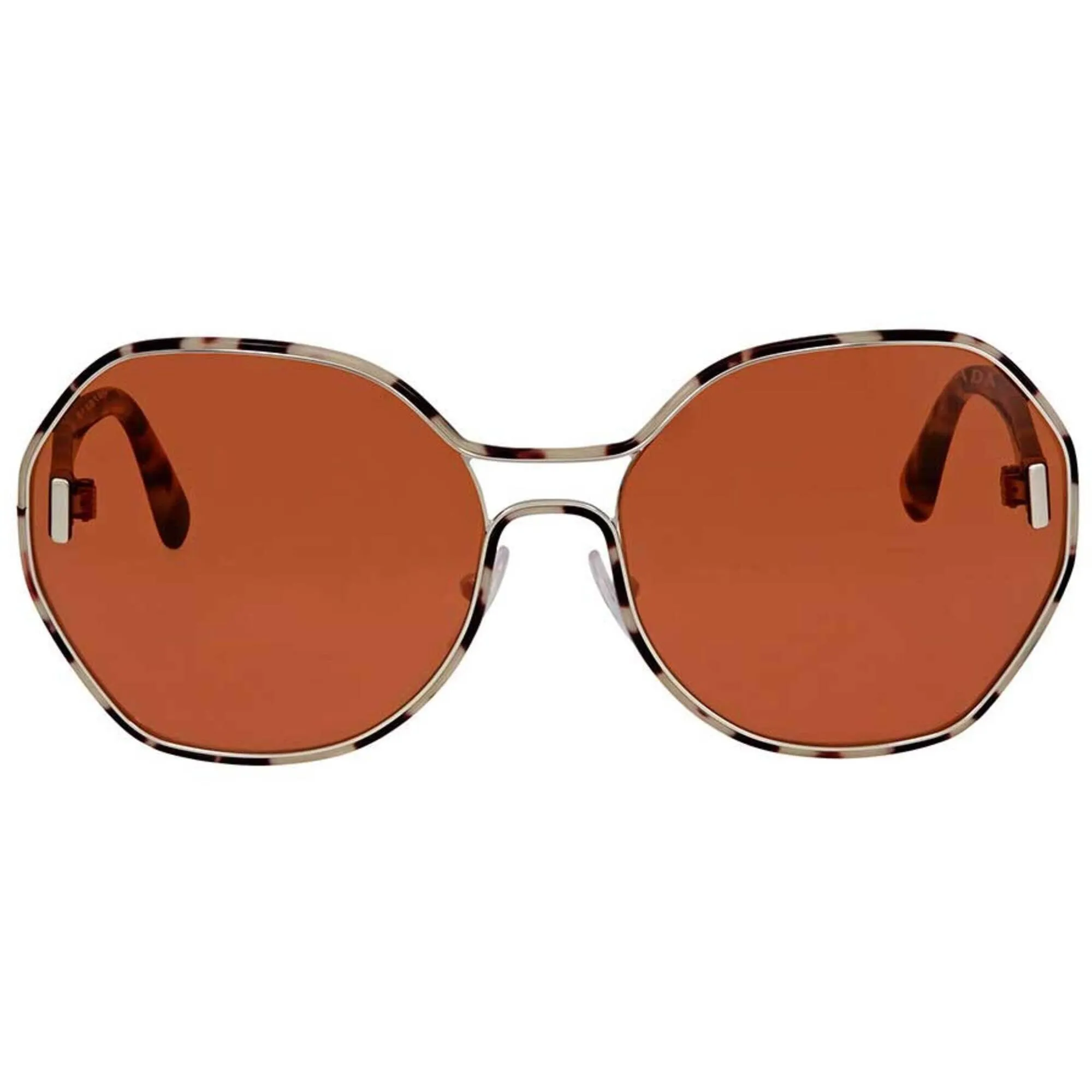 Prada Women's Sunglasses - Silver White Havana Metal Frame | PRADA 0PR 53TS UAO6N062