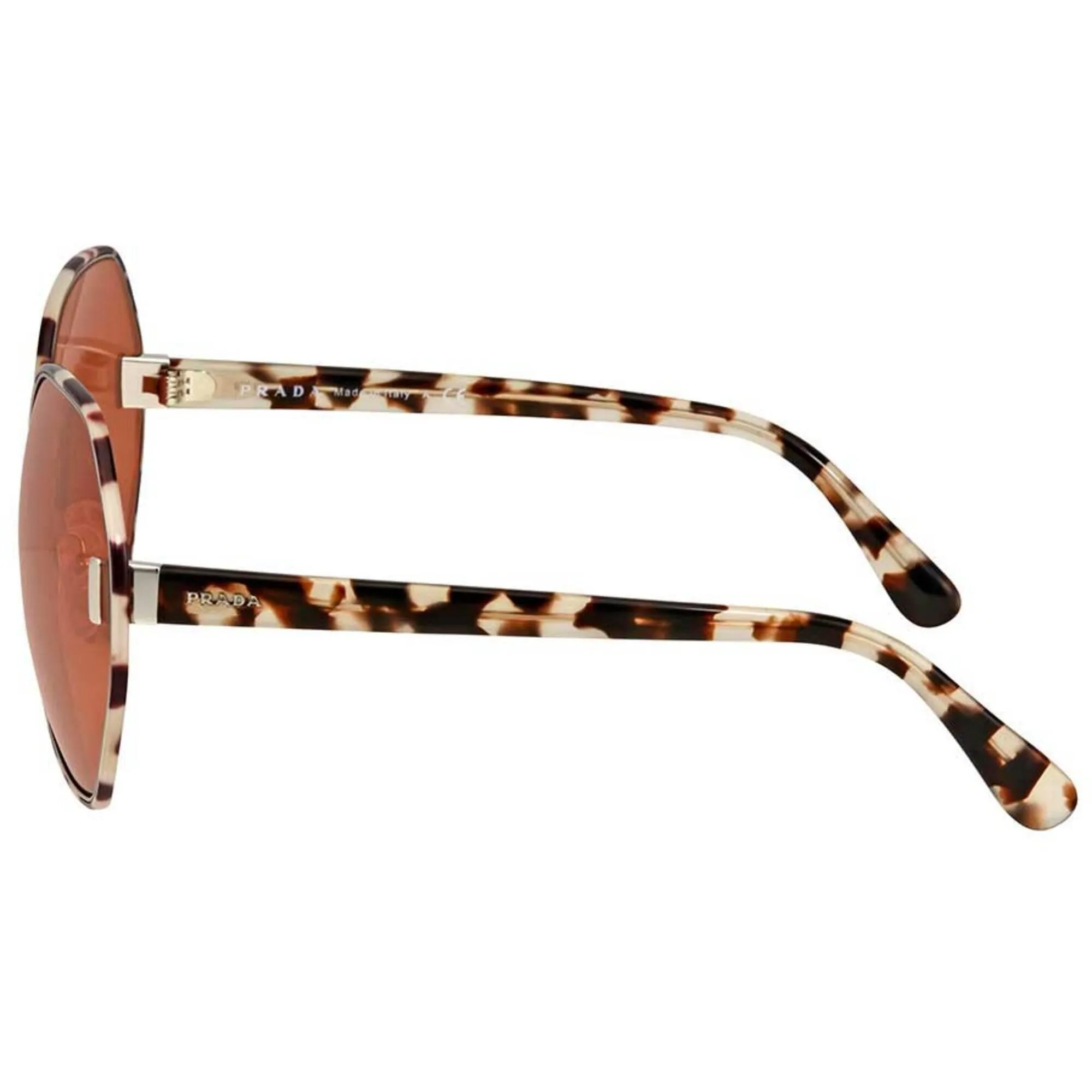 Prada Women's Sunglasses - Silver White Havana Metal Frame | PRADA 0PR 53TS UAO6N062