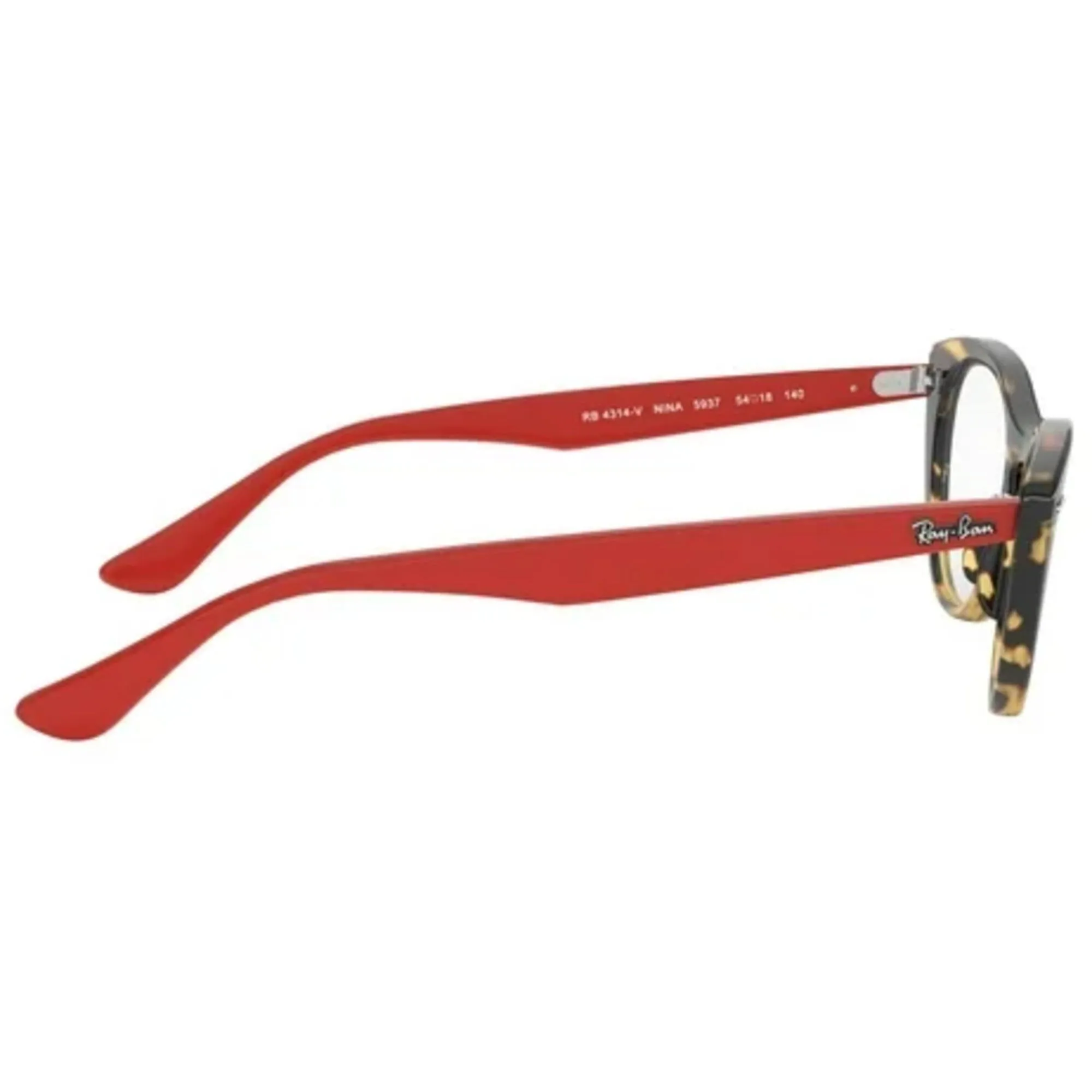 Ray Ban Women's Eyeglasses - Tort Red Plastic Frame Demo Lens | RAY BAN 0RX4314V 5937