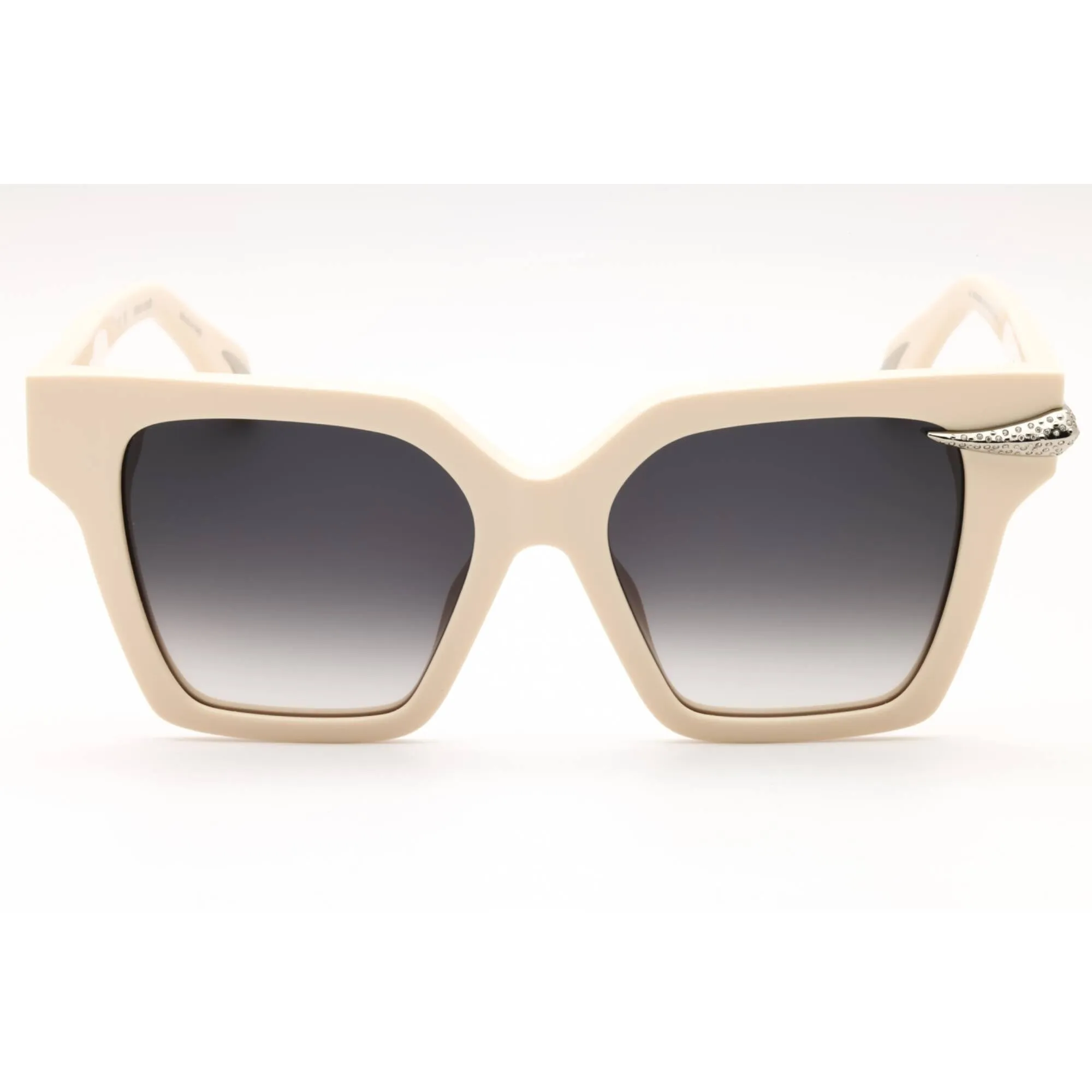 Roberto Cavalli Women's Sunglasses - Shiny Beige Acetate Square Frame | SRC002S 09X7