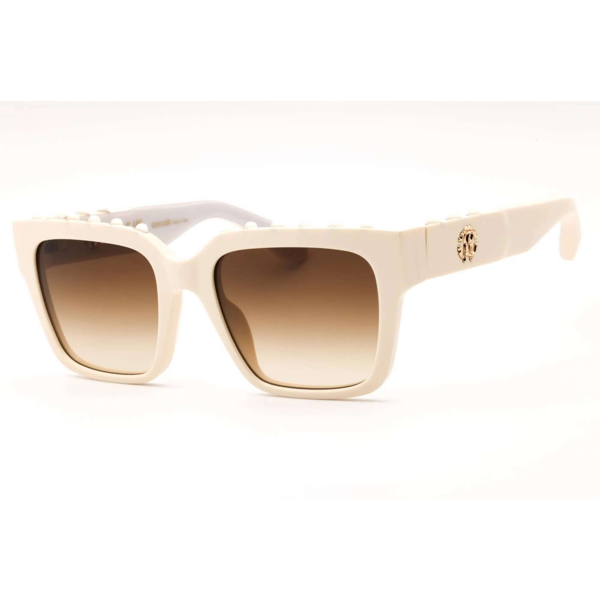 Roberto Cavalli Women's Sunglasses - Shiny Beige Acetate Square Frame | SRC040S 09X7