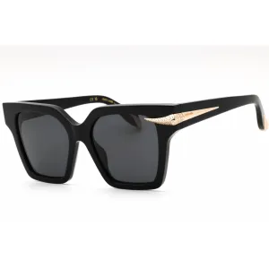 Roberto Cavalli Women's Sunglasses - Shiny Black Acetate Square Frame | SRC002S 700Y