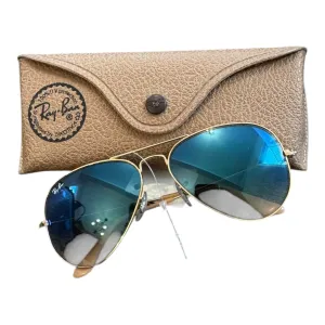 Sunglasses Designer By Ray Ban In Gold
