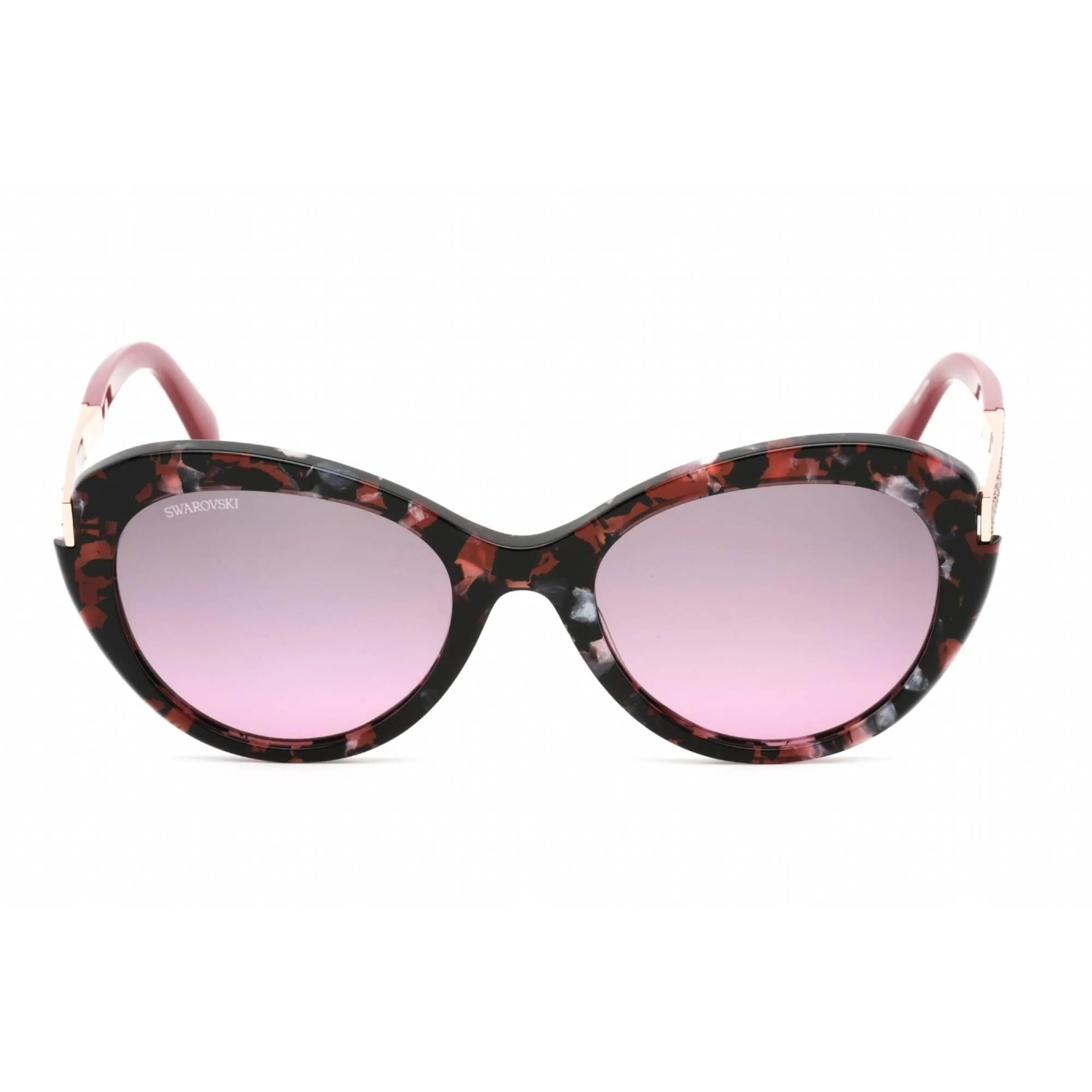 Swarovski Women's Sunglasses - Colored Havana Plastic Butterfly Frame | SK0327 55T