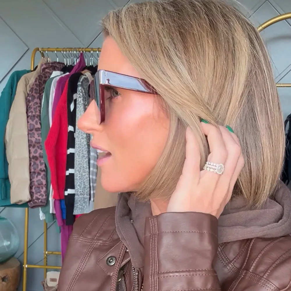 THEA - BORDEAUX   GREY GRADIENT SUNGLASSES