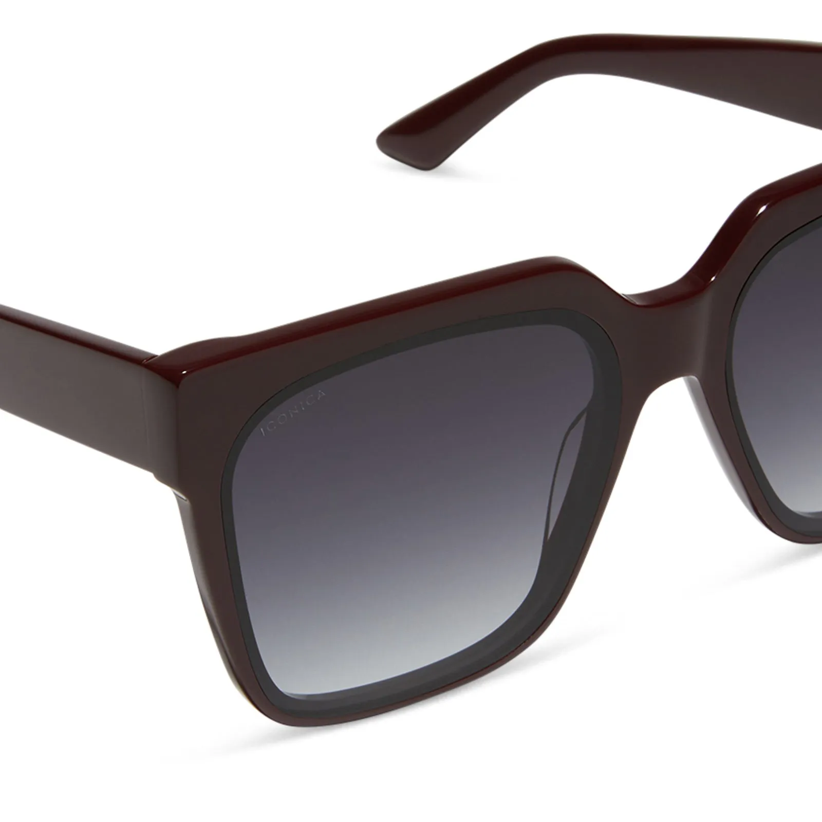 THEA - BORDEAUX   GREY GRADIENT SUNGLASSES