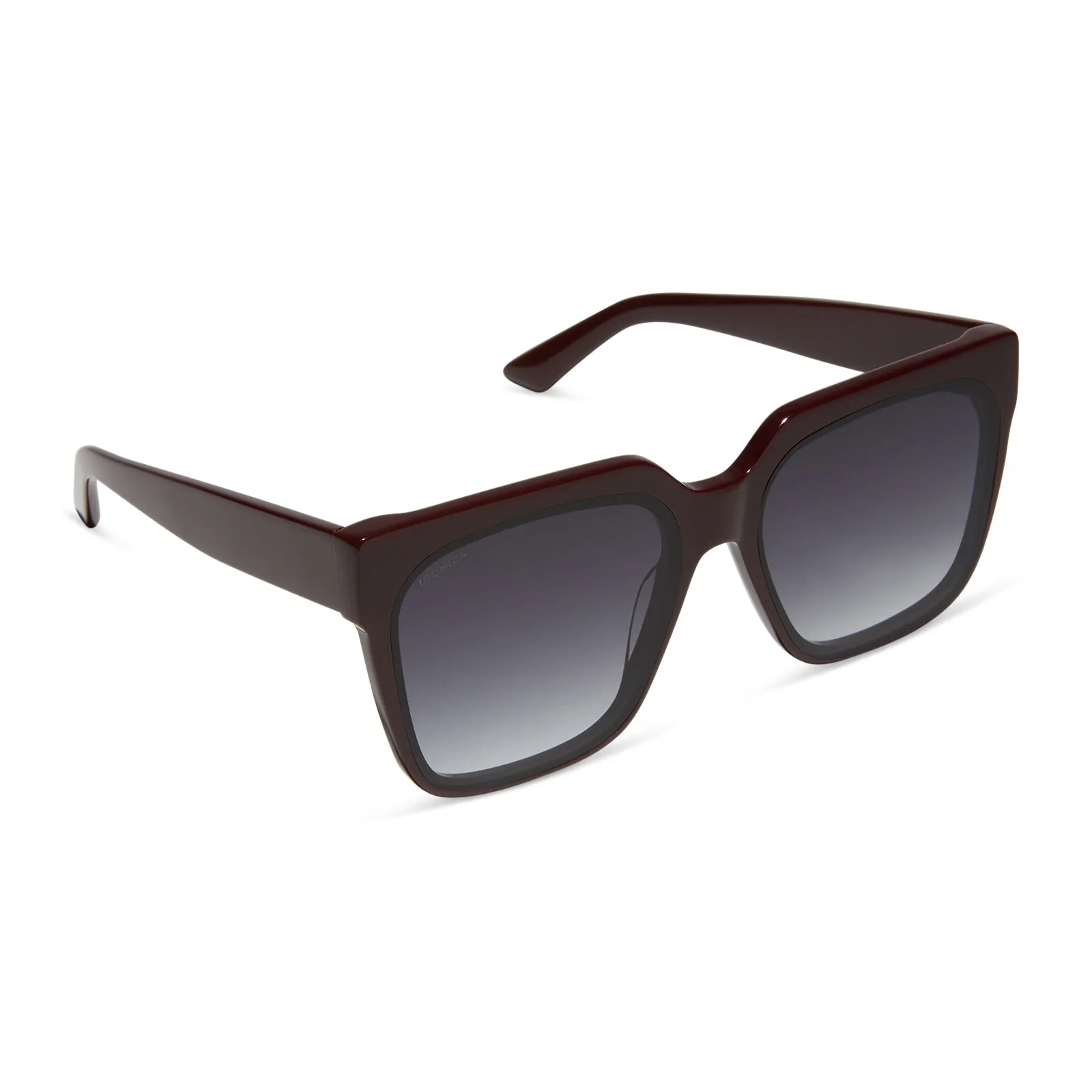 THEA - BORDEAUX   GREY GRADIENT SUNGLASSES