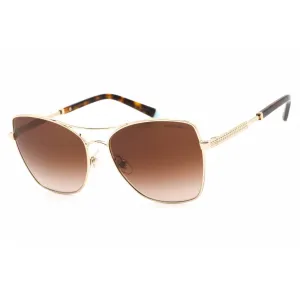 Tiffany Women's Sunglasses - Full Rim Pale Gold Metal Cat Eye Frame | 0TF3084 60213B