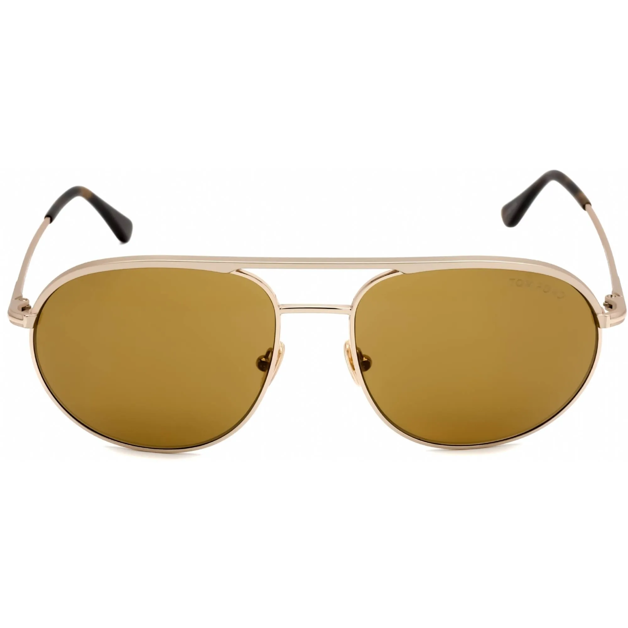 Tom Ford Men's Sunglasses - Matte Rose Gold Metal Aviator Full Rim Frame | FT0772 29E