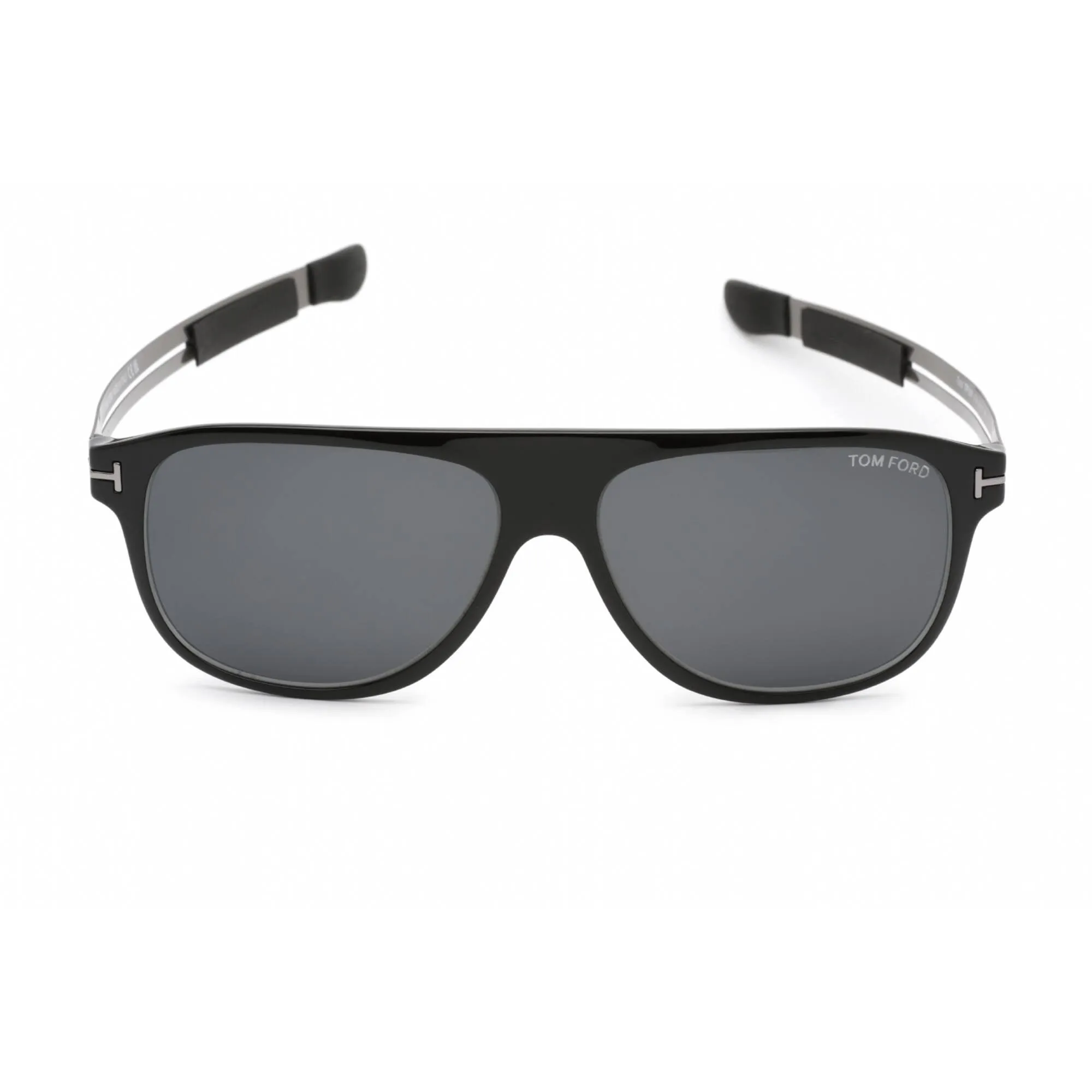 Tom Ford Men's Sunglasses - Shiny Black Plastic Aviator Full Rim Frame | FT0880 01A