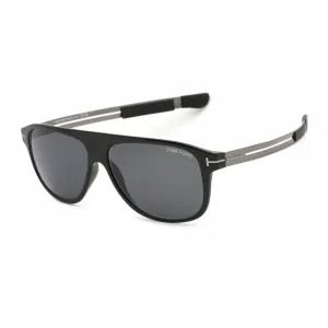 Tom Ford Men's Sunglasses - Shiny Black Plastic Aviator Full Rim Frame | FT0880 01A