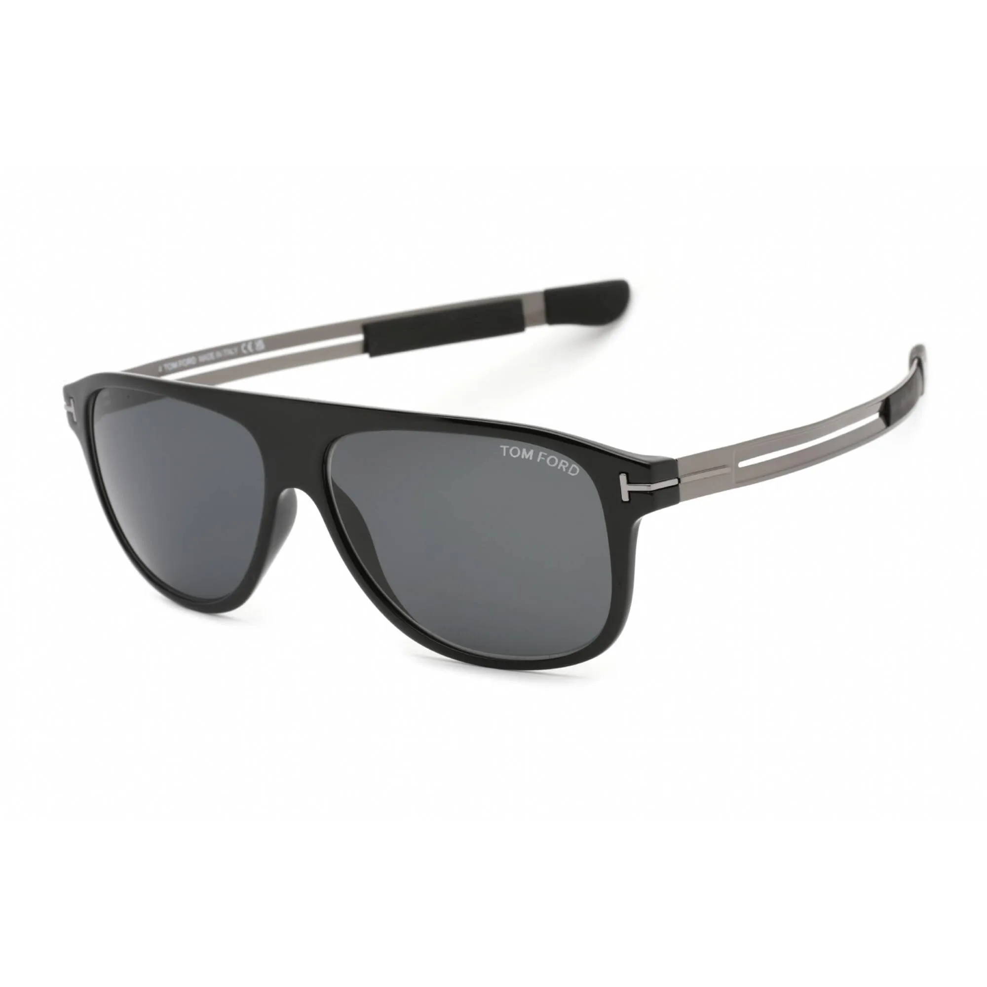 Tom Ford Men's Sunglasses - Shiny Black Plastic Aviator Full Rim Frame | FT0880 01A
