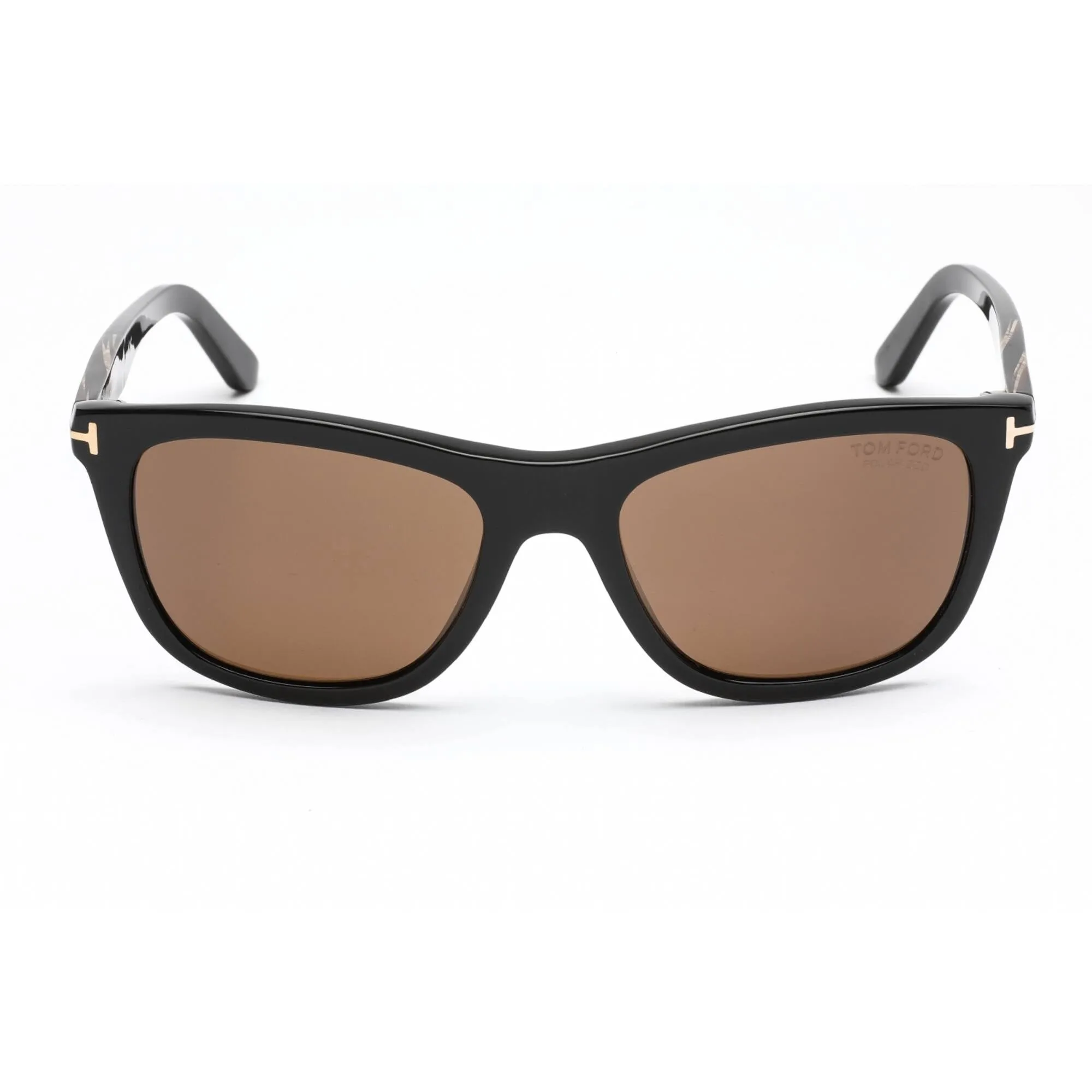 Tom Ford Men's Sunglasses - Shiny Black Plastic Rectangular Full Rim | FT0500 01H