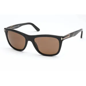 Tom Ford Men's Sunglasses - Shiny Black Plastic Rectangular Full Rim | FT0500 01H