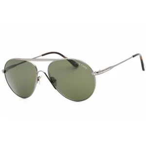 Tom Ford Men's Sunglasses - Shiny Dark Ruthenium Metal Pilot Frame | FT0773 12N