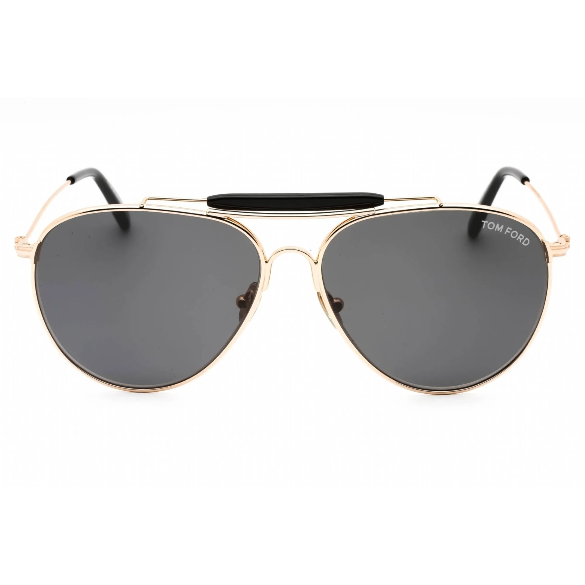 Tom Ford Men's Sunglasses - Shiny Rose Gold Metal Aviator Full Rim Frame | FT0995 28A